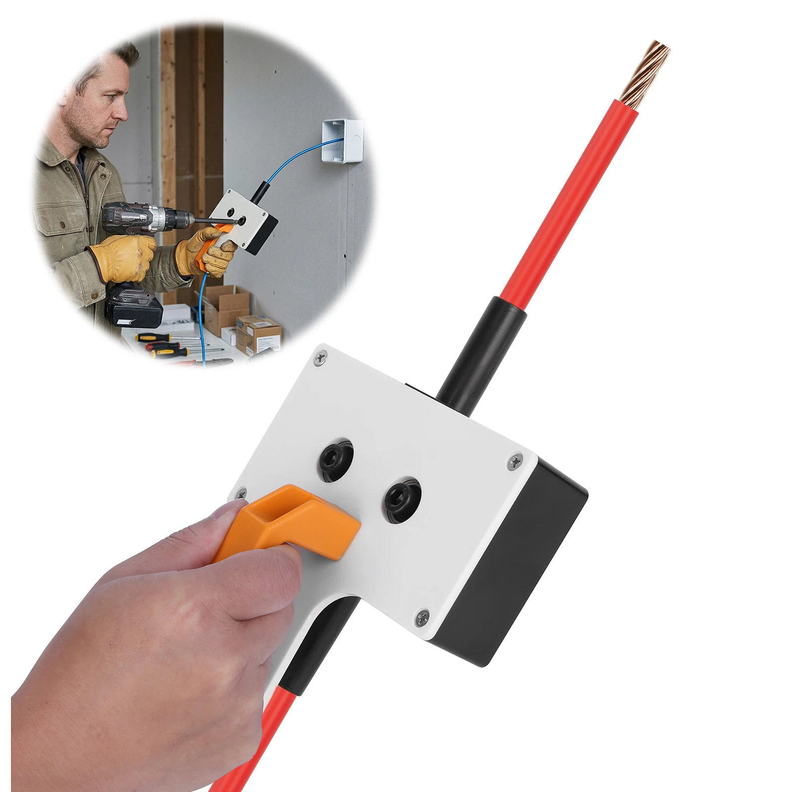 Wire Puller for Conduit Wiring Cable Puller 0.3inch Max Cables Threading Machine for Residential Commercial Industrial Use