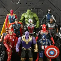 Marvel Comics Avengers Heroes Merchandise, Iron Man, Spider Man, Hulk, Desktop Decoration Model, Children's Toy, Birthday Gift
