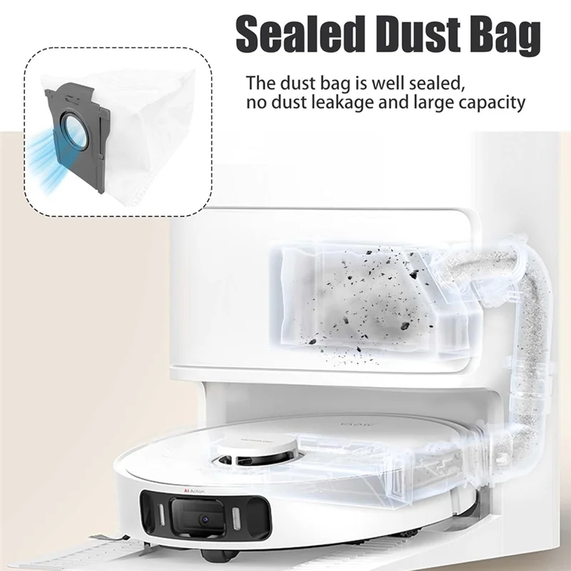 

-A16I For Dreame Mova S20 Ultra/RLM71CE Vacuum Cleaner Accessories Main Side Brushes Mop Pads Filters Dust Bags 19PCS