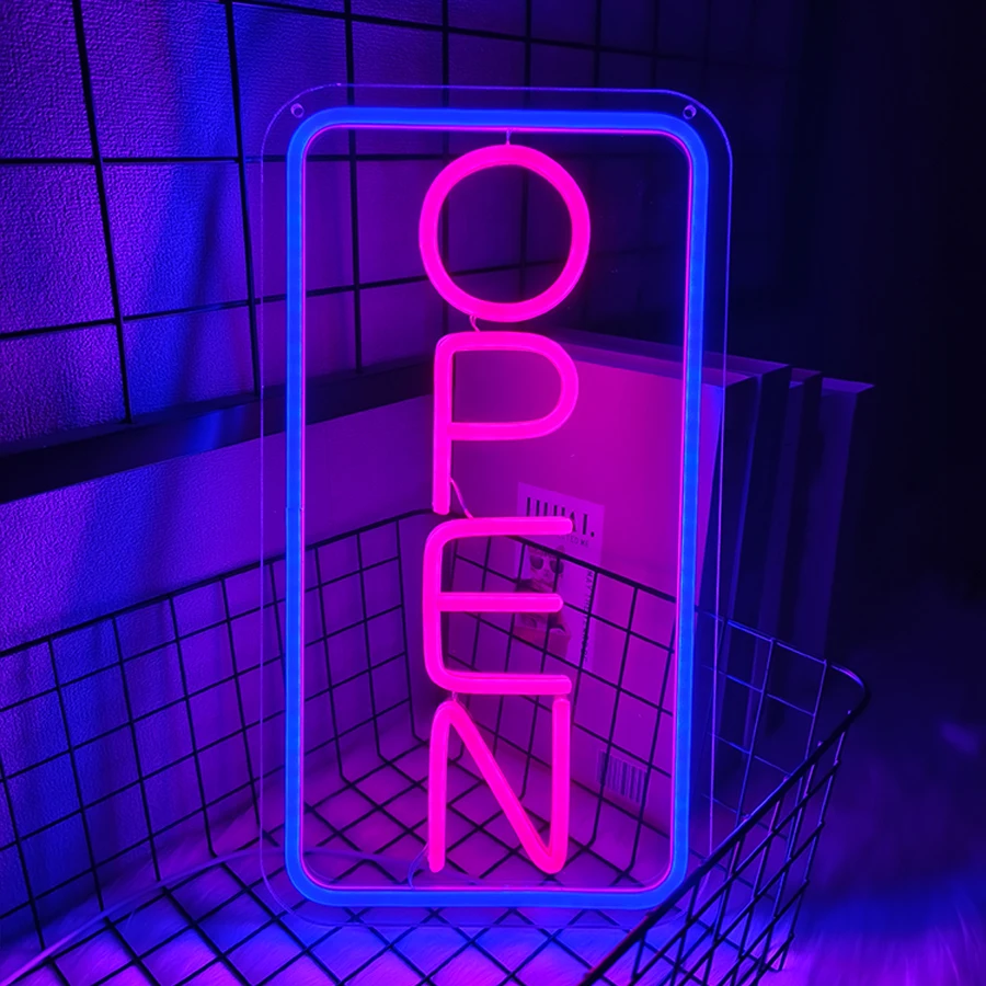Open Led Neon Sign, Used For Wall Business Wall Lamp, Bar Restaurant Convenience Store Cafe Club Beauty Salon Decor, Usb Powered