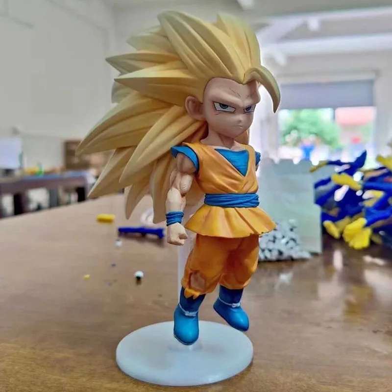 

Dragon Ball Z Series Super Saiyan 3 Goku Dragon Fist Q Version Figure Toys Collect Decorate Anime Peripheral Boys Birthday Gifts