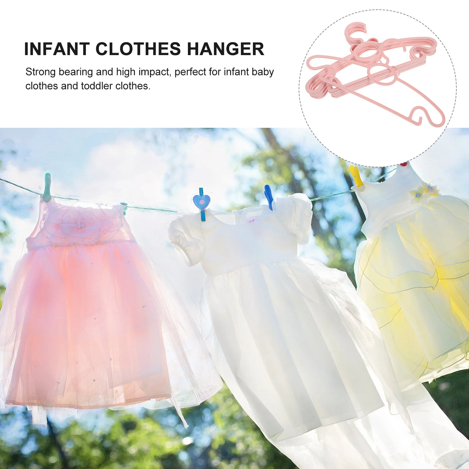 

10Pcs Infant Clothes Hangers Plastic Baby Closet Organizer Cartoon Design Clothes Drying Rack Home Supplies