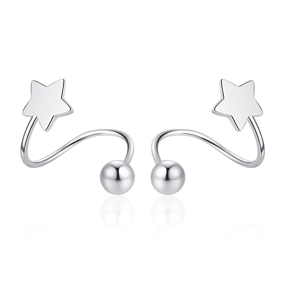 

Серьги из стерлингового серебра 925, висячие серьги со звездами, женские модные простые серьги на день рождения, свадьбу, годовщину, ювелирные изделия, подарок