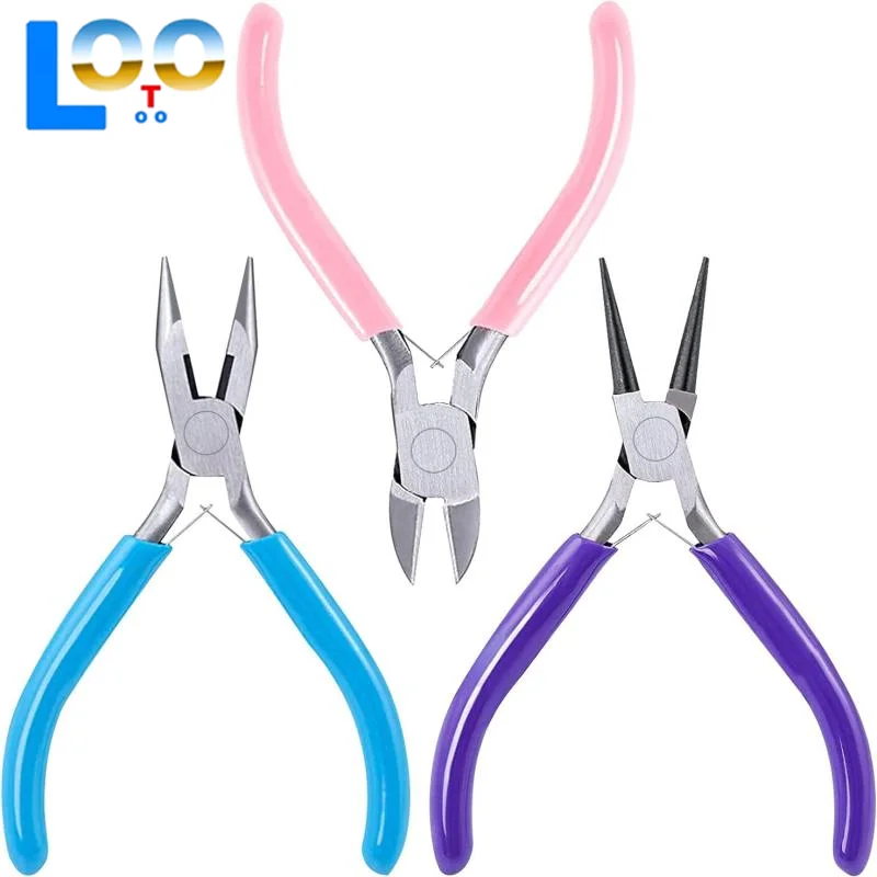 

DIY Jewelry Pliers Set: Needle Nose, Chain Nose, Round Nose 4 Toolkit