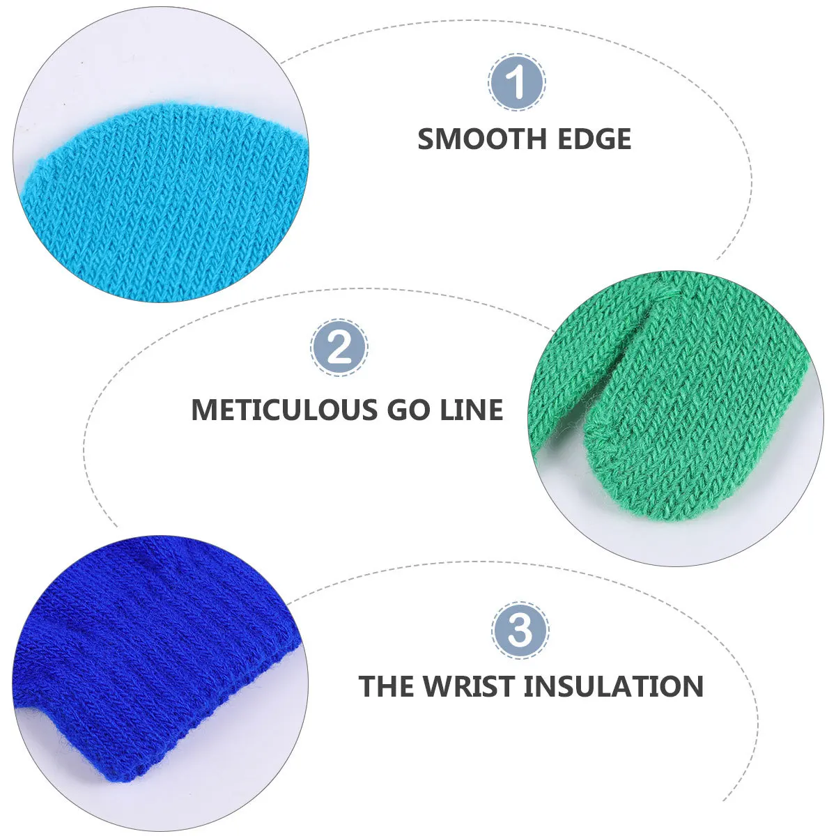 

12 Pairs Children Knitted Gloves Mittens Warm Acrylic Neutral Colors Size Mixed Washable Lightweight Finger Cover Winter