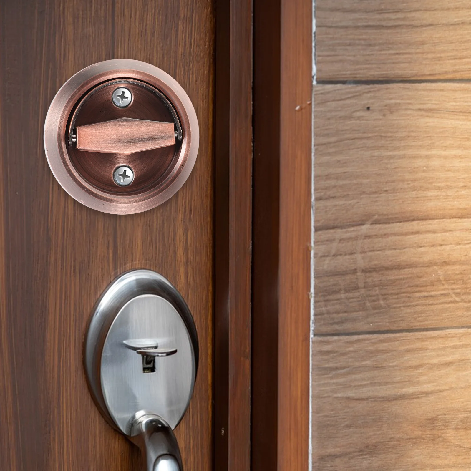 

1pc Stainless Steel Single-Sided Door Lock Concealed Pull Handle Durable Hidden Furniture Handle Sliding Door Invisible Embedded