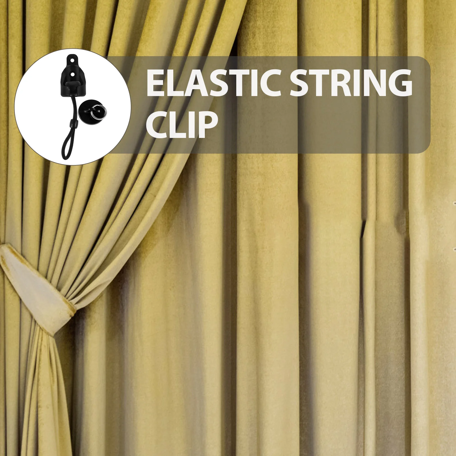 Elastic Windproof Rope Buckle Roller Shades Abs Bungee Cords with Clips Accessory Kit