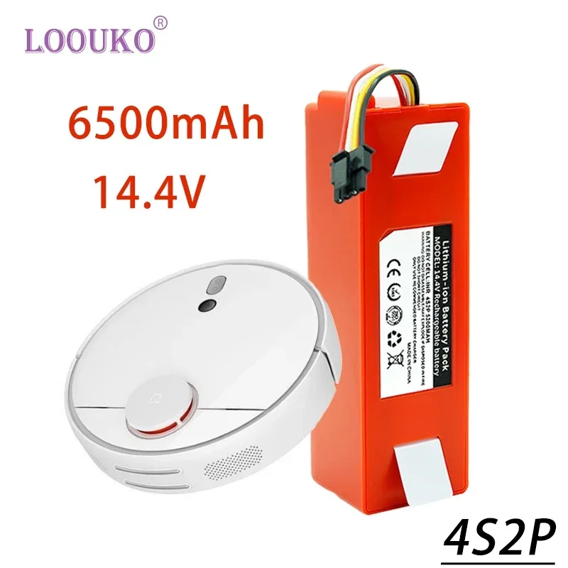 

Rechargeable Lithium-Ion Battery for Sewer, Dock, 4S2P, 100% V, 18650 mAh, S55, S60, S65, S50, S51, S5 MAX, 14.4 New, 6500