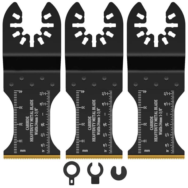 Universal Oscillating Saw Blades Oscillating Tool Blades Multitool Blades Kit For Hard Material, Hardened Metal