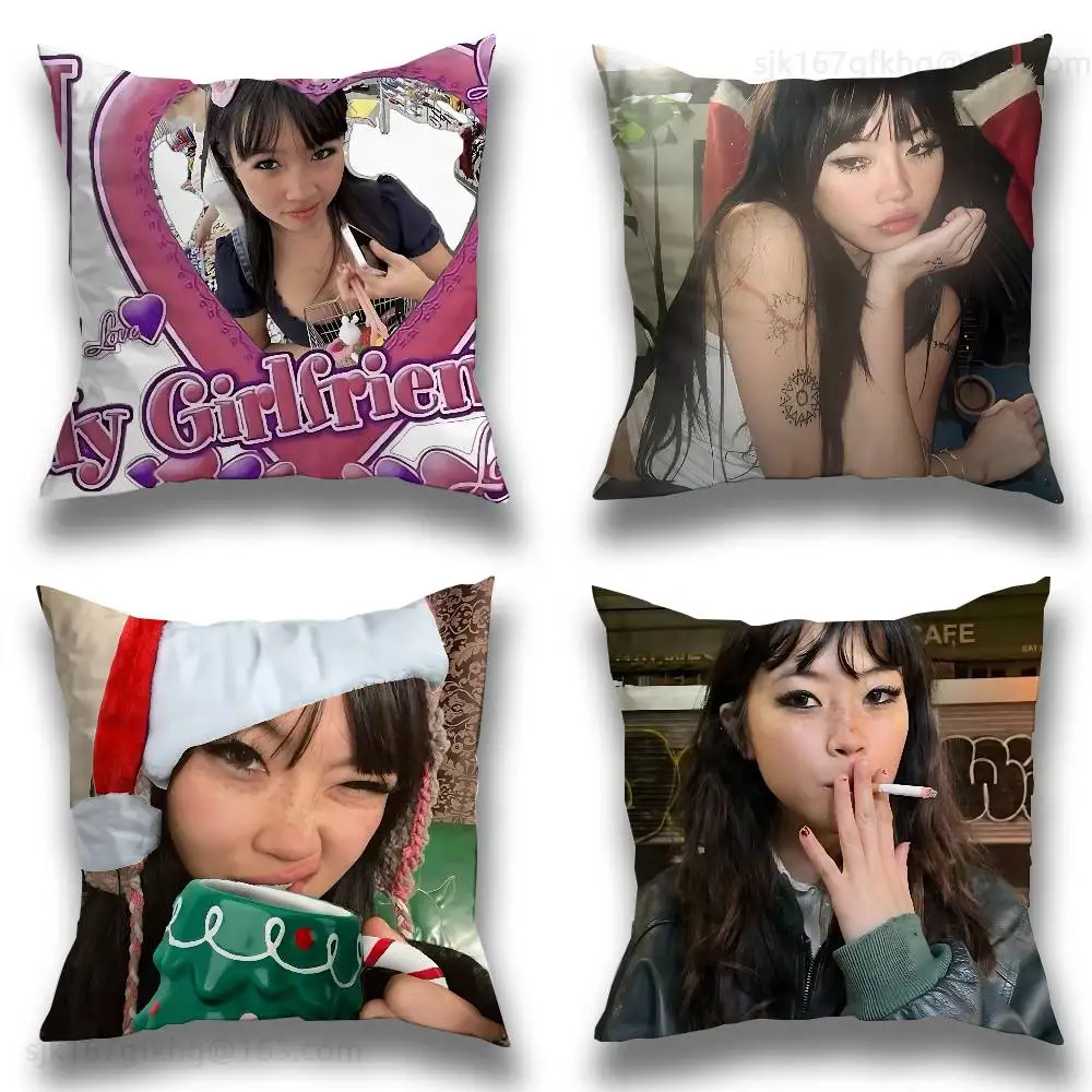 

Girlfriend B-Beabadoobee pillowcase casual style decoration, suitable for home decoration (excluding pillow core)