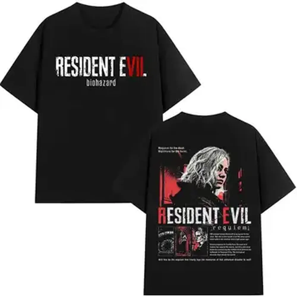 Resident Evil Biohazard Game T-shirt For Men Women Leon Kennedy 100% Cotton T Shirts Tops J150