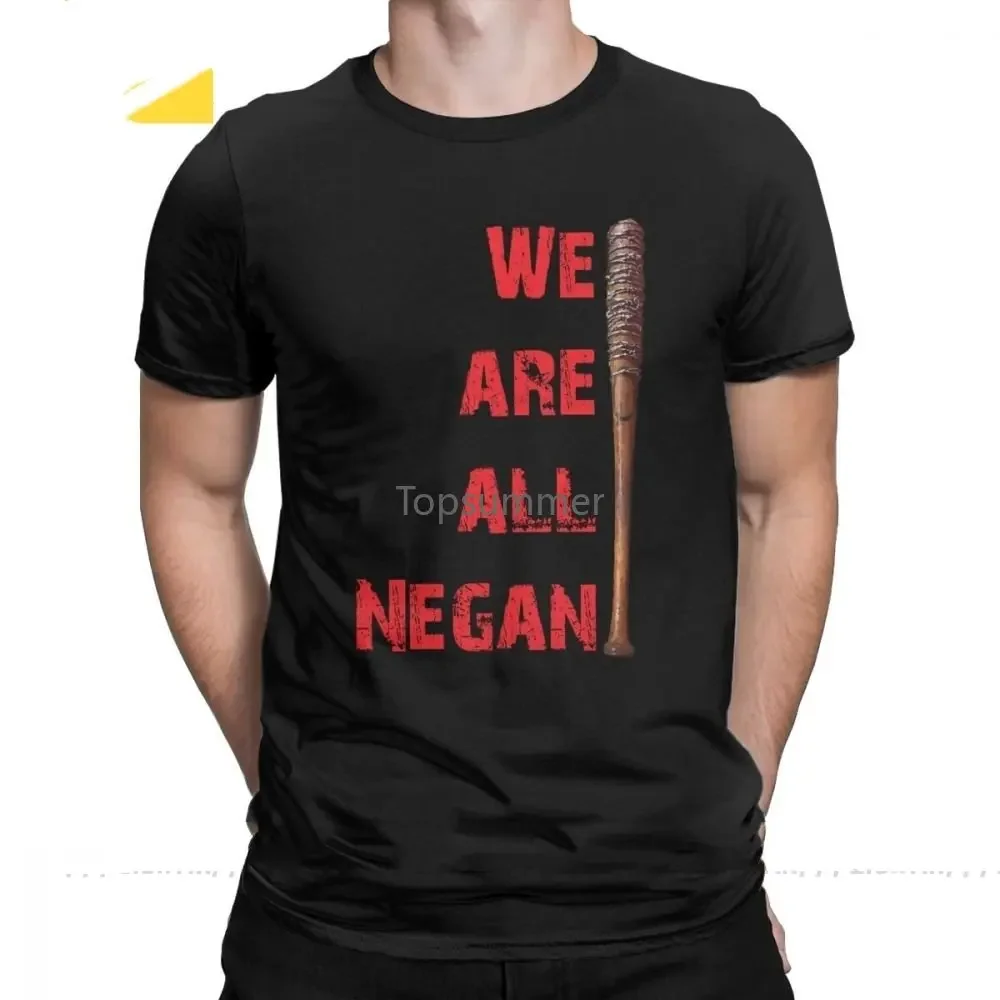 Man The Walking Dead We Are All Negan T-Shirt Hip-Hop Round Collar Short Sleeve Clothes 100% Cotton Tees Comfortable T Shirts