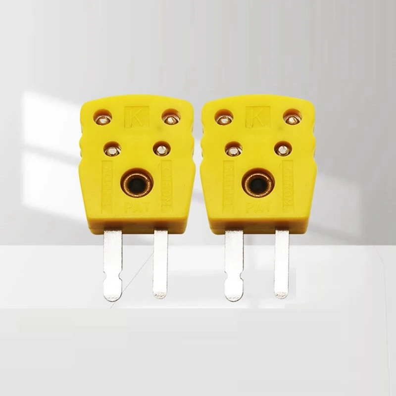 Ensemble d\'adaptateurs de prise thermocouple mâle femelle de type K, haute température, 100 °C, 212 °F, ensemble de connecteurs de capteur, 2 paires