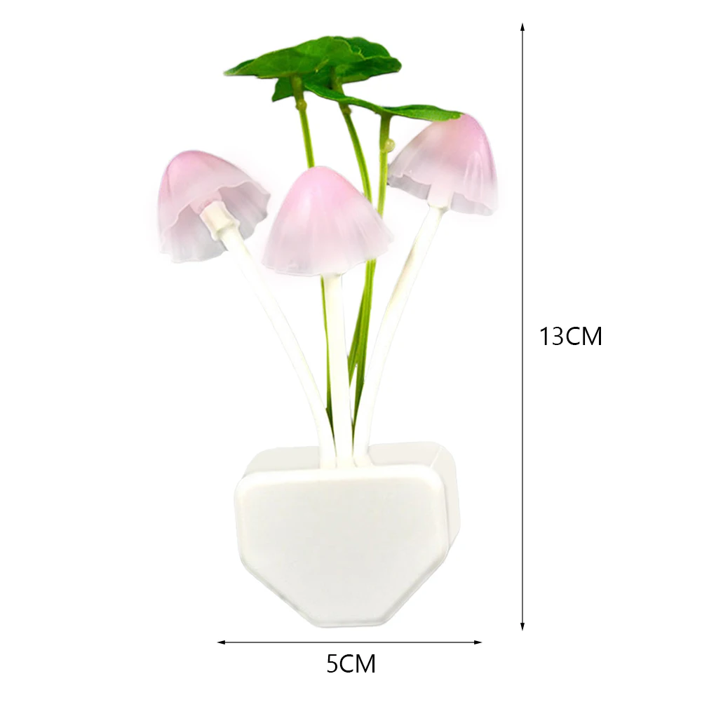 테이블 램프 유도 아바타 버섯 곰팡이 야간 조명, EU 및 US 플러그 라이트 센서, 220v 3 다채로운 버섯 램프, LED 야간 조명