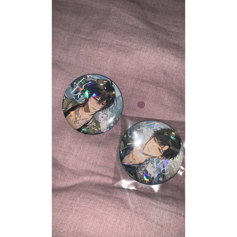 2 قطع لطيف أنيمي شخصية انتظر بالنسبة لي بعد المدرسة تشن جينغشين يو مروحة دبوس الكرتون تأثيري 58 مللي متر شارة صفيح بروش