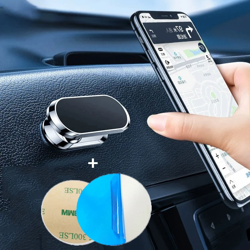 Magnetic Phone Holder Magnet Rotatable Mini Strip Shape Cell Phone Mount GPS Holder Stand  for Iphone 13 12 11 Xiaomi Samsung