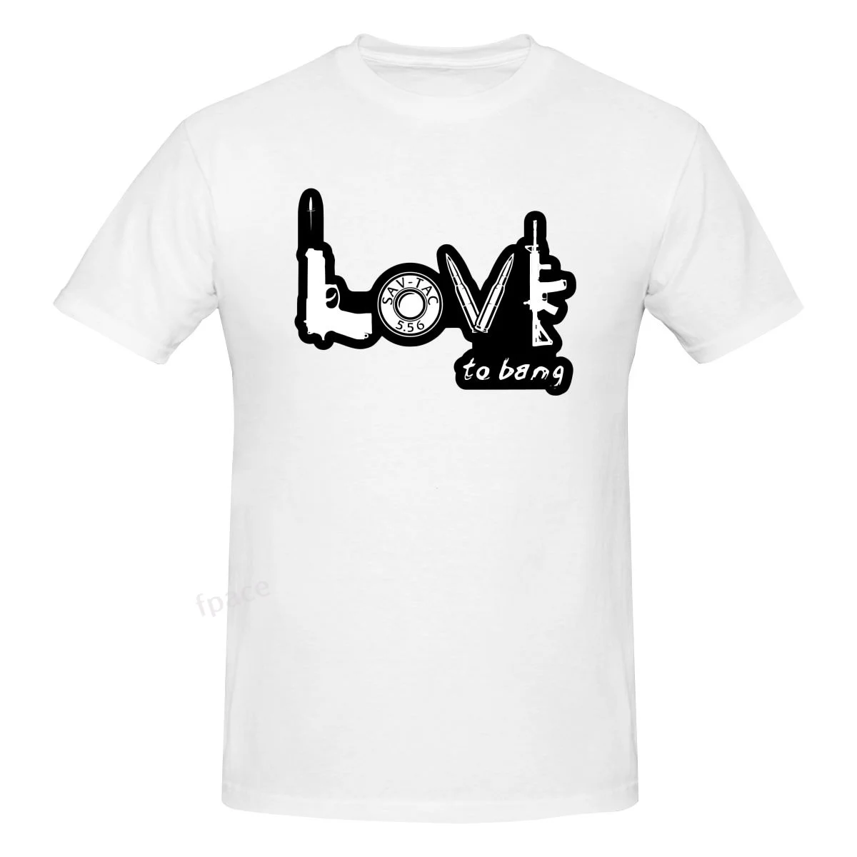 

LOVE TO THE BANG Casual Cotton Summer Men Clothing Tops Men's Basic Short Sleeve T-Shirt