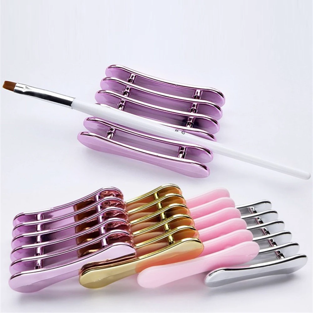 5 Grids Nail Painting Brush Nail Brush Holder Painting Pen Holder UV Gel Brush Display Holder Nail Painting Tools