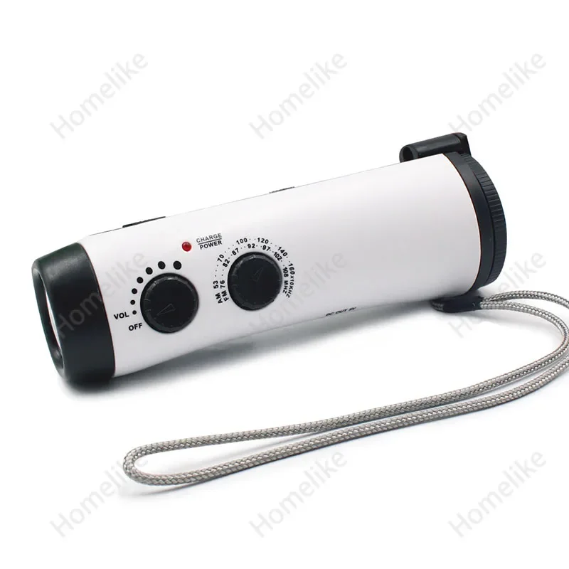 Mini Portable Hand Crank Radio And Charger High Capacity Emergency= Radio LED Flashlight/Reading Light SOS Alarm Survival Tool