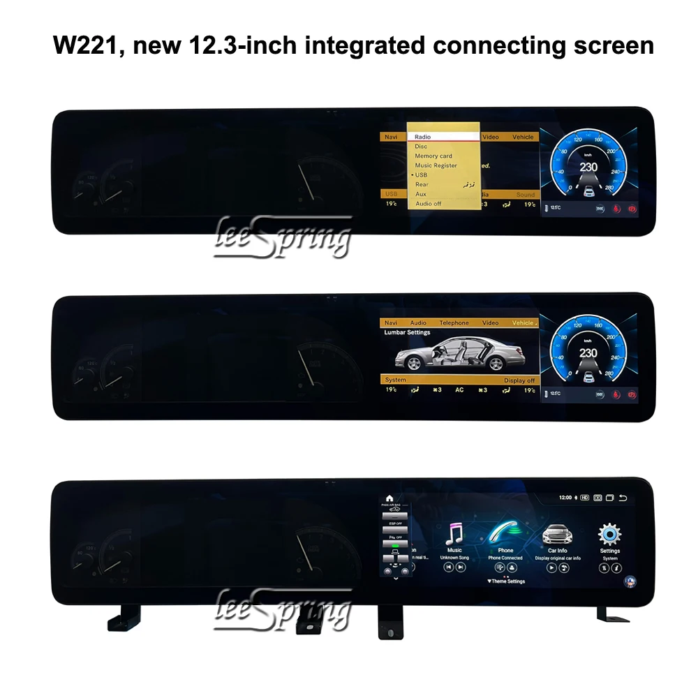 W221, new 12.3-inch integrated connecting screen for Mercedes Benz class S W221 2006-2013 car multimedia player