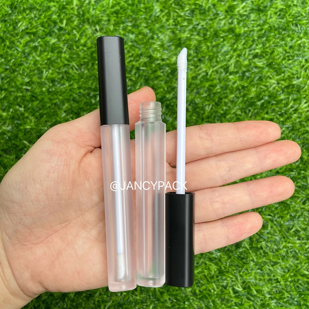 3ML Matte Black Empty Frosted Lip Gloss Tubes Lip balm Lipstick Cosmetic Packing Lip Glaze Tube Refillable Empty Lipstick Tubes