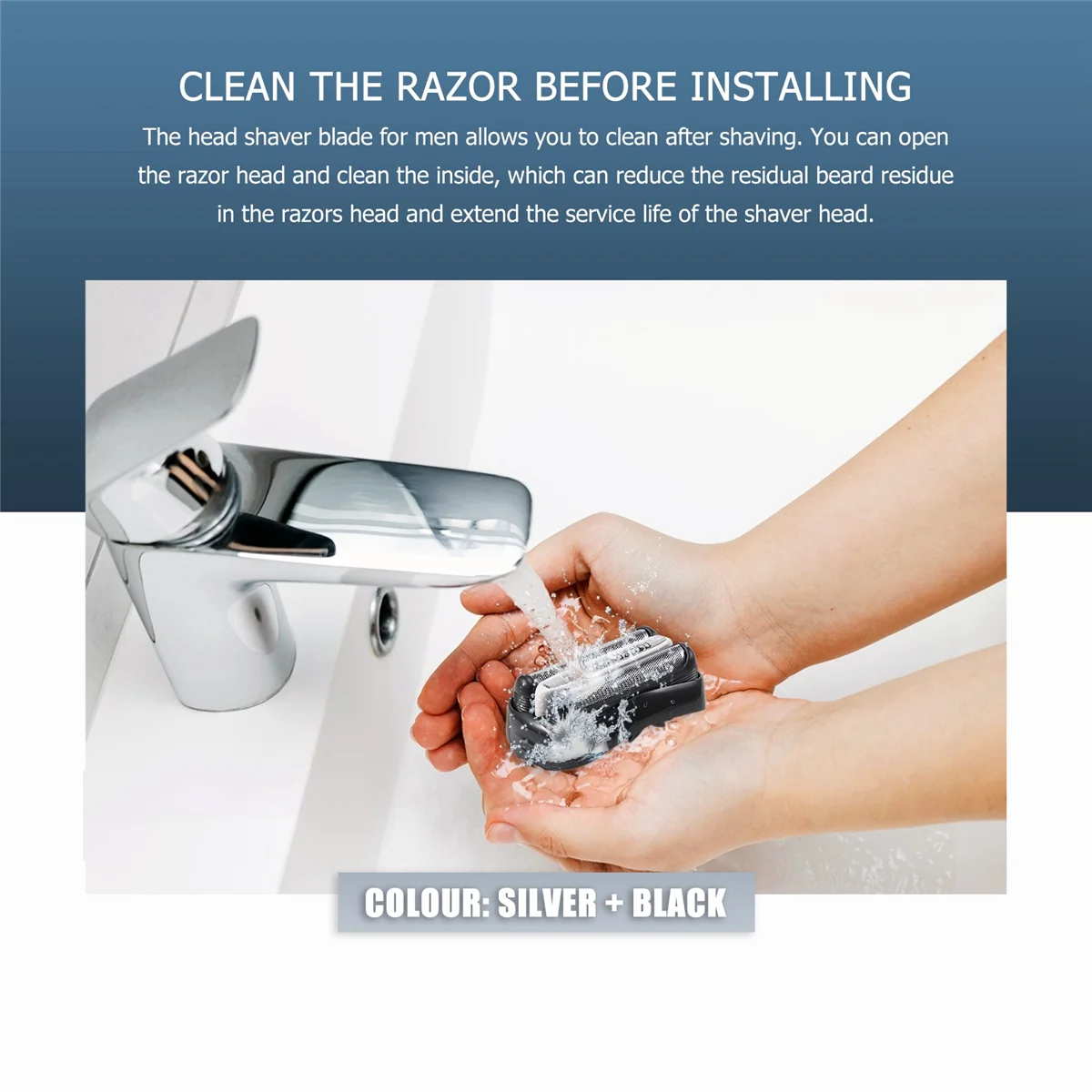 Cabeça de Barbear Substituição para Braun Série 32B, Cortador 301S 310S 320S 330S