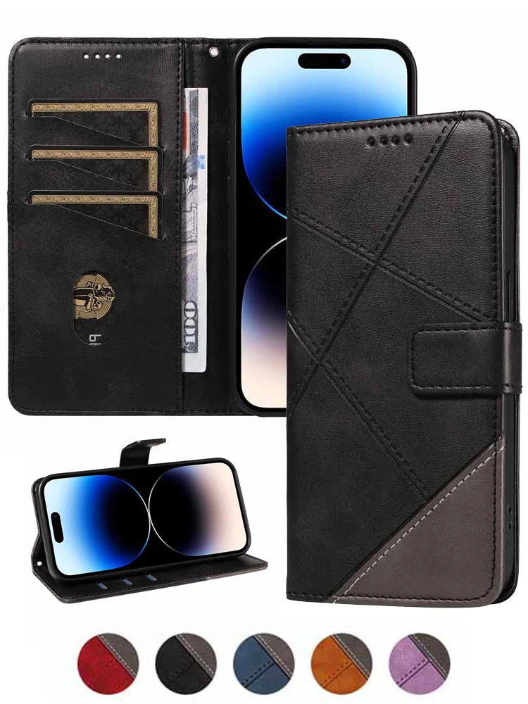 Skórzane etui na telefon Motorola Edge 60 Pro 70 Fusion 50 Neo Plus Edge70 Flip Wallet Cover dla Moto E14 E15 X70 Air X50 Ultra — zdjęcie produktu 7