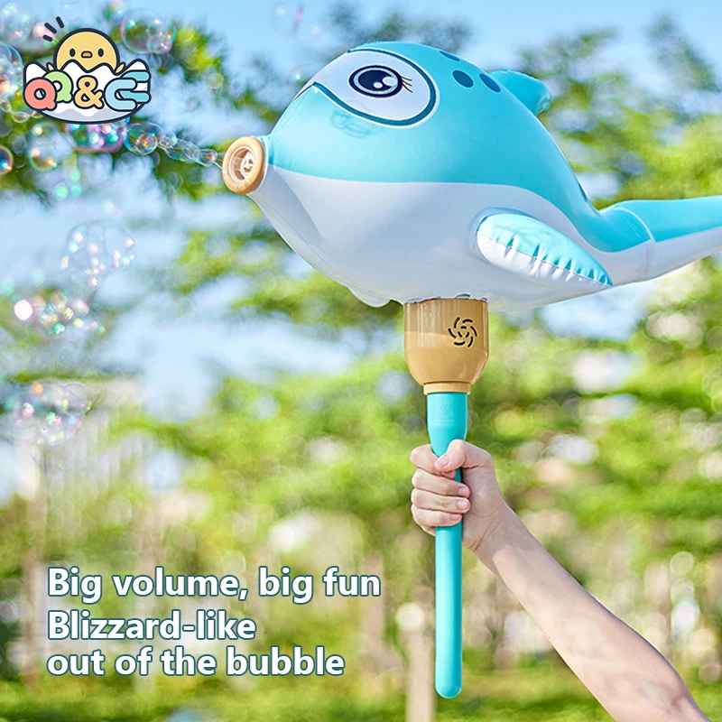 Inflatable Toy Automatic Bubble Gun Handheld Dolphin Soap Maker Bubble Machine Summer Outdoor Toys for Kids Children's Day Gift