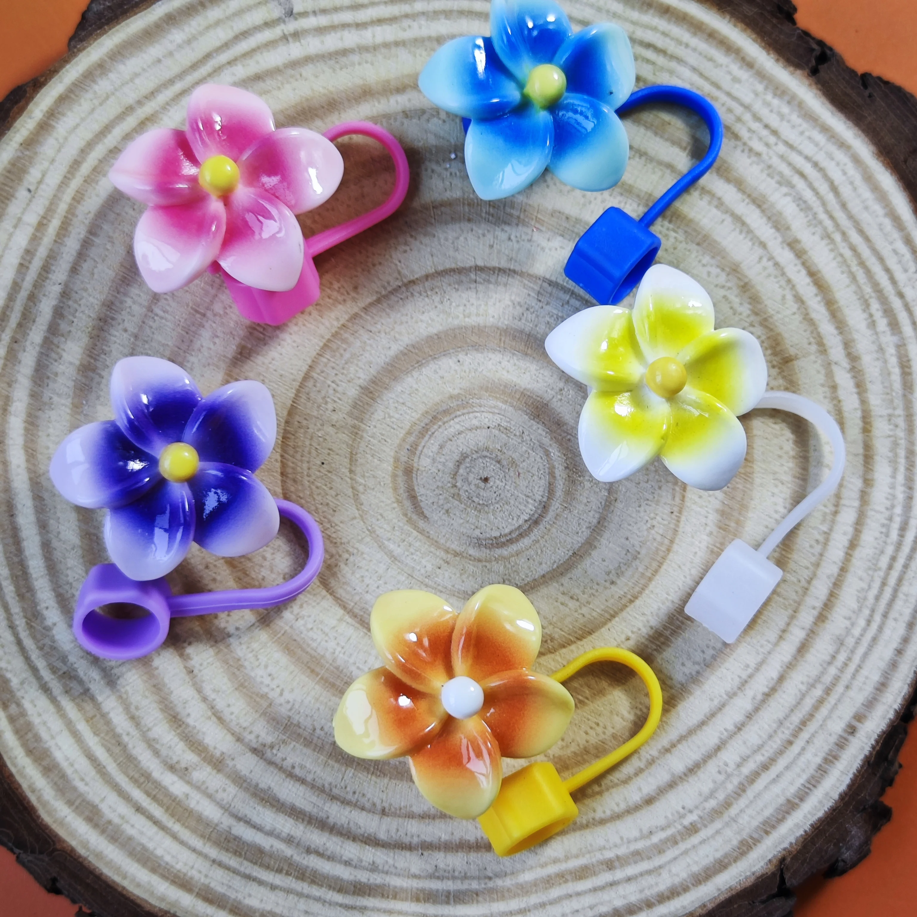 New Summer Collection Flower-Decorated Straw Cap Protective Cover