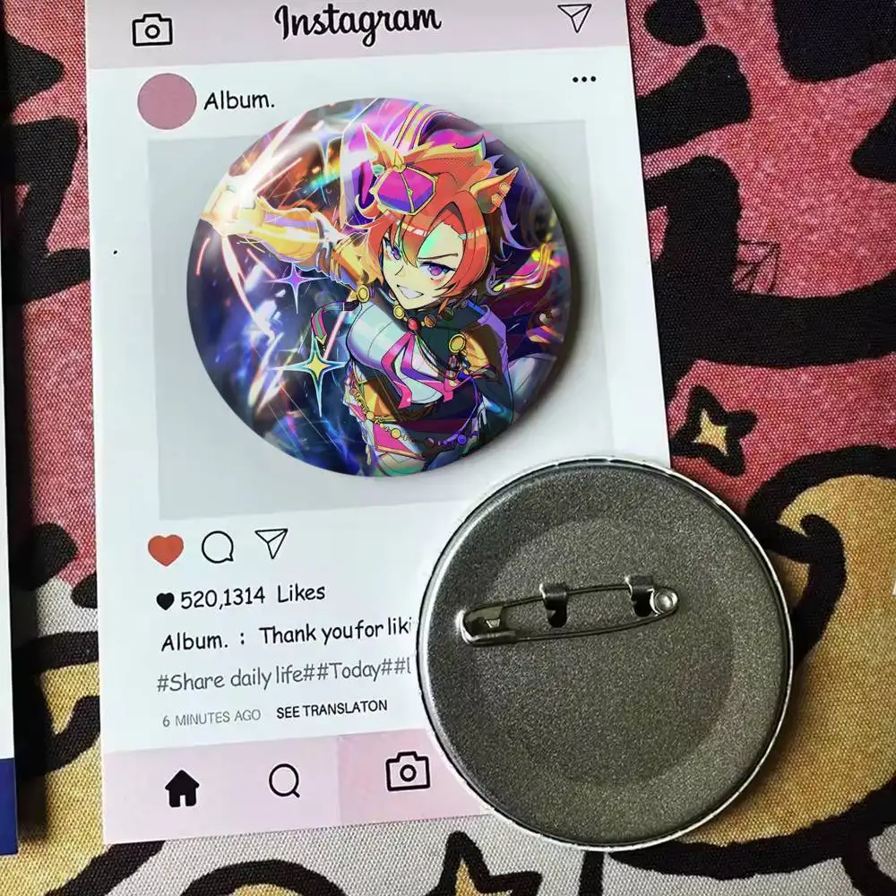Tm opera o UMA  Laser Badge Creative Pins Brooch for Bag Clothes Hat Decor Gifts Fans Collect