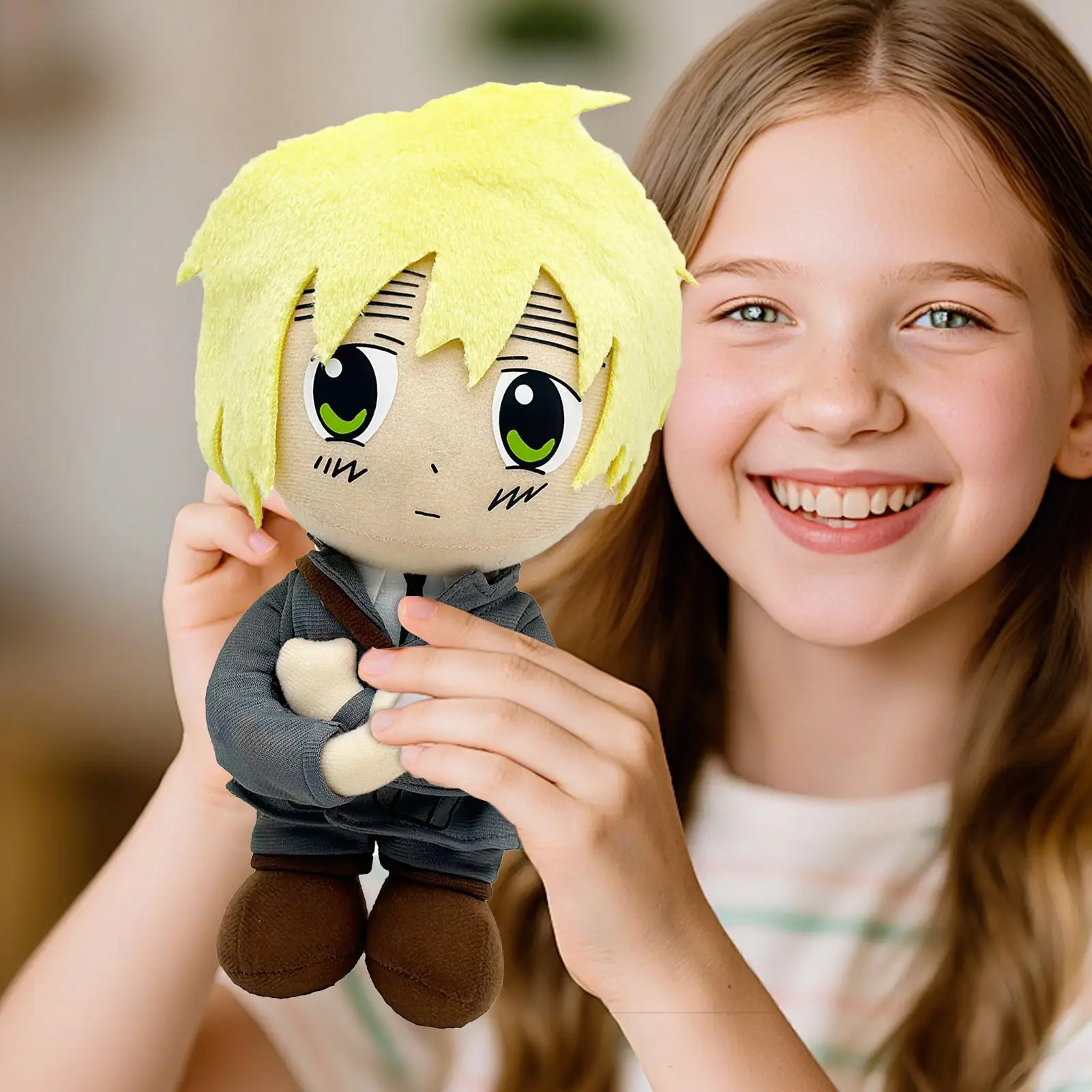

Plush Toy Anime Character Stuffed Toy Doll 25cm Soft Cuddly Doll Ornaments decorations for Sofa Couch Desk Living Room Bedroom
