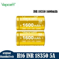 Original Vapcell H16 INR 18350 1600mah 5A 3.7V Li-ion Battery 18350 Highest Capacity Rechargable Cell For Power Toys