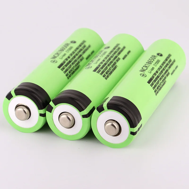 

18650 BATTERY Original NCR18650 R 3.7 V 2000 mAh 18650 Lithium Rechargeable Battery For Flashlight batteries - BUTTON TOP