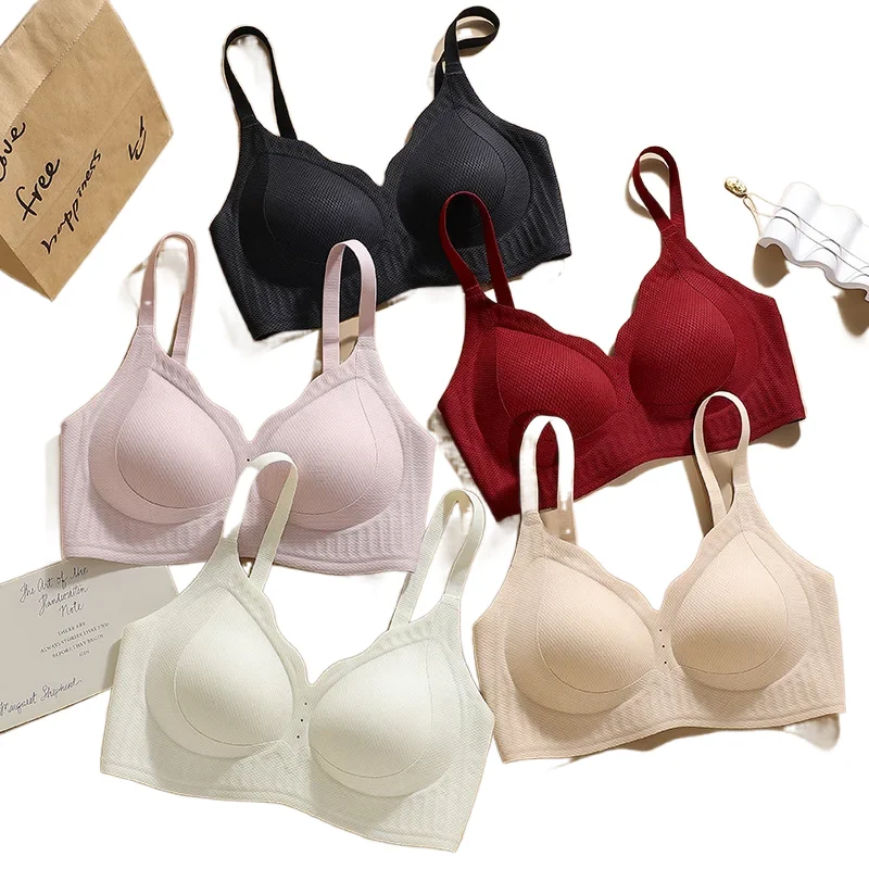 KUCLUT  Seamless Foundation Liquid Bra Women's Small Chest Gathered Anti-Sagging Side Effect Removal Comfortable Breathable