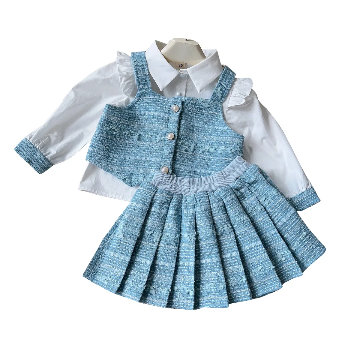 456  1-8 Years Kids' Sets And Outfits Spring Autumn Style 2PCS SETS For Sweet Girls Clothes Baby Girl Clothes Top With Skirt