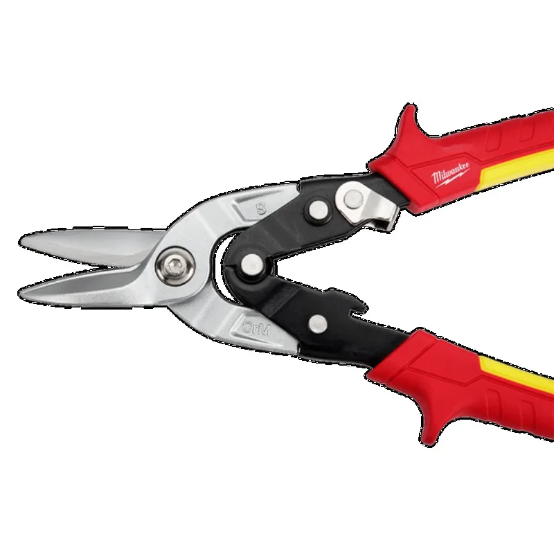 Milwaukee 4932499018 48‑22‑4560 Straight Cutting Aviation Snips Forged Steel Serrated Blade Sheet Metal Cutter  Hand Tool ﻿