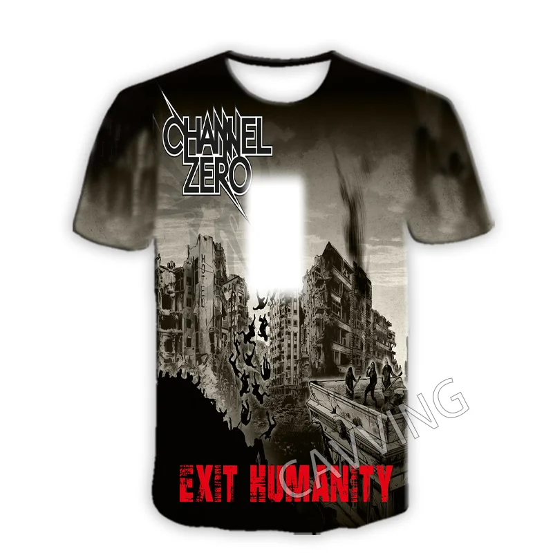Channel Zero 3D Printed  Casual T-shirts Hip Hop Tee Shirts Harajuku Styles Tops Fashion Clothing  for Women/men