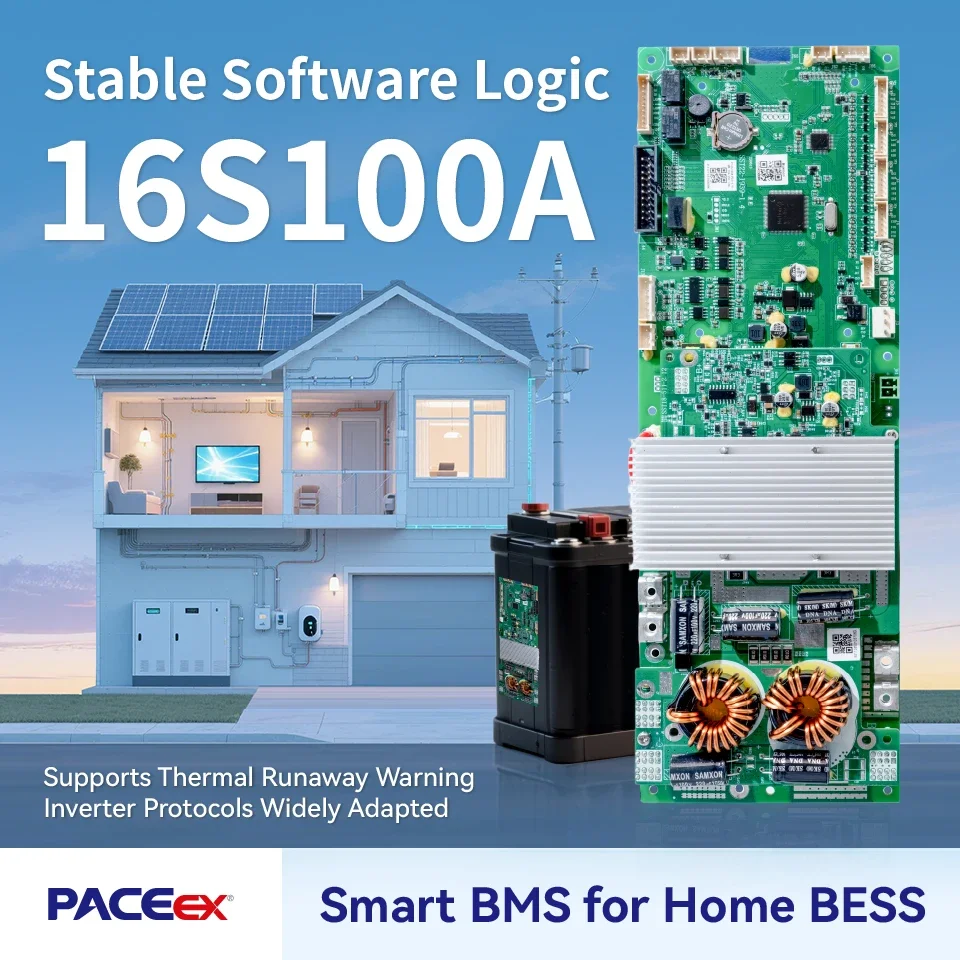 PACEex 16S 100A LifePO4 BMS with Multi-Protection - Reliable And Safe Battery Management System for Your Devices