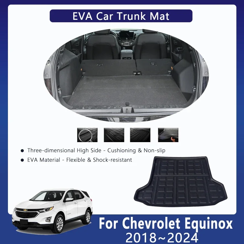 

Car EVA Rear Trunk Mat For Chevrolet Holden Equinox MK3 2018~2024 Waterproof Trunk Storage Pad Cargo Carpet Rug Auto Accessories