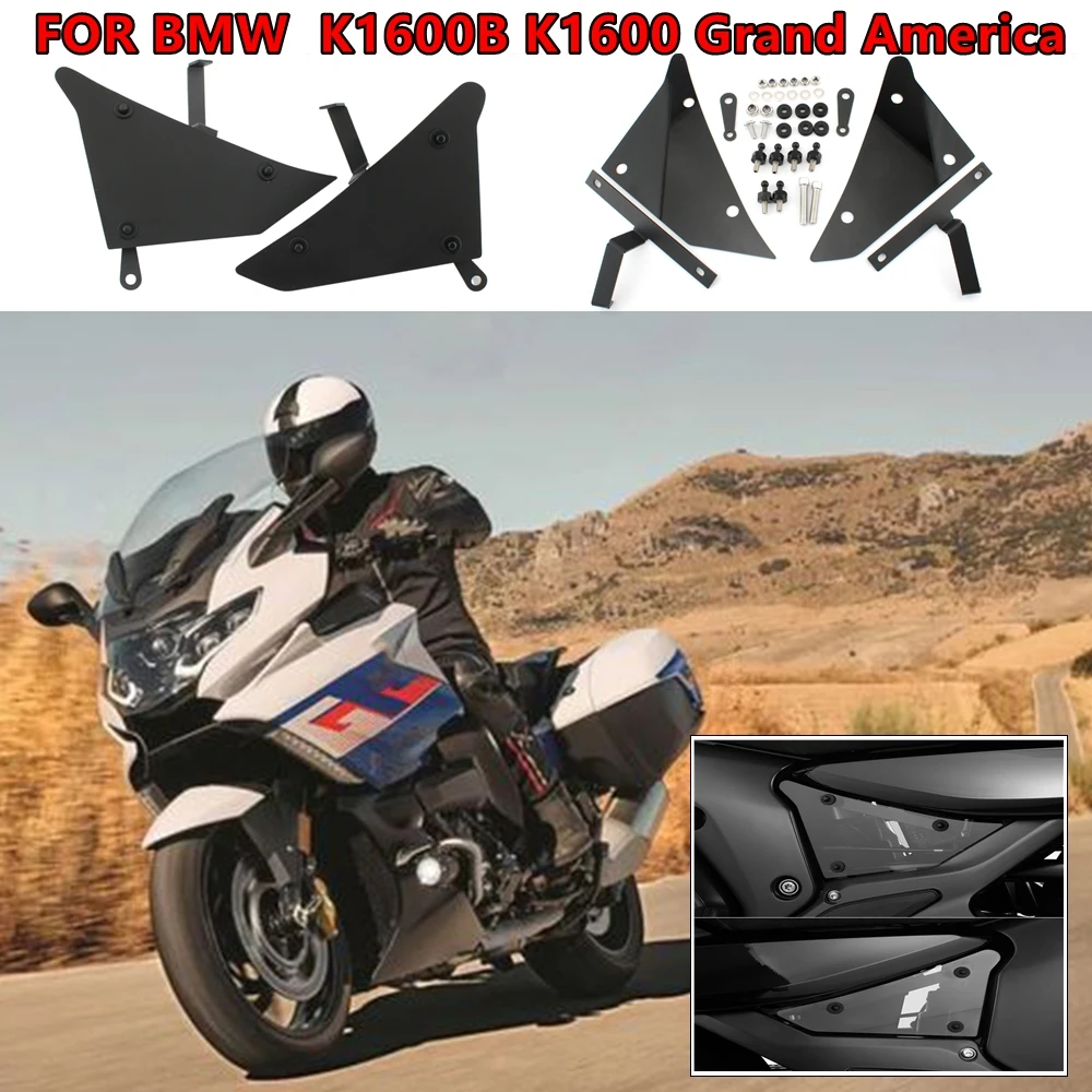 NEW Motorcycle Side Panels Fill Fairing Cowl Cover Tank Plates Trim FOR BMW K1600B K1600GA Grand America