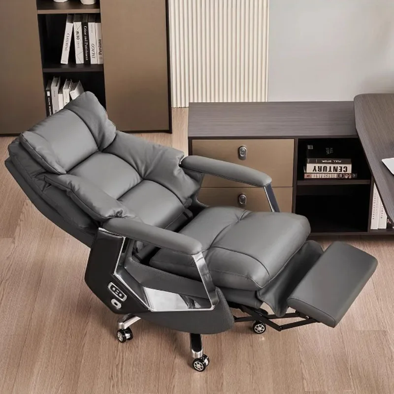 تقدم كراسي مكتب صالون غرفة النوم كرسي مكتب جلدي مع كراسي بذراعين للتدليك وأثاث صيني فريد من نوعه على شكل عرش تابوريتي #5