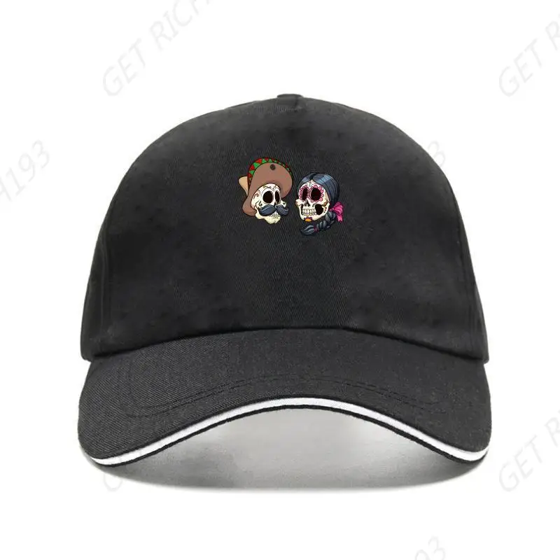 Cartoon Mexican Skulls Baseball Hats Unisex Print One Size Hat For Holiday Travel Mexico Style Cap