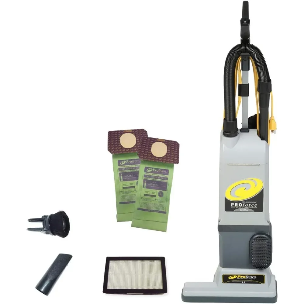 

Media Filtration, Commercial Upright Vacuum with On-Board Tools, Corded