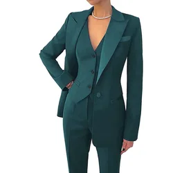 Abiti da lavoro personalizzati per donna, set classico da 3 pezzi, completo da donna, set di pantaloni, ufficio da lavoro, professionale, taglie forti