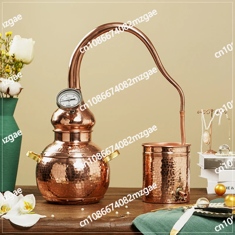 Household Small Hydrosol Distiller Essential Oil Refiner - Ancient Pure Copper Purification Equipment System