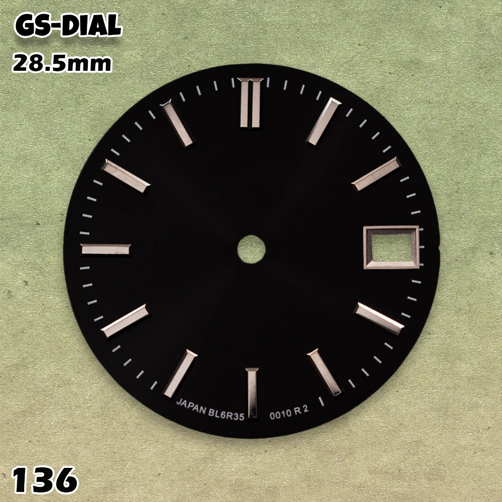 NG GS Logo 28.5mm Sunray Dial NH35/NH36/4R/7S Movement High Quality Watches for men Watch Modification Accessories Repair Parts