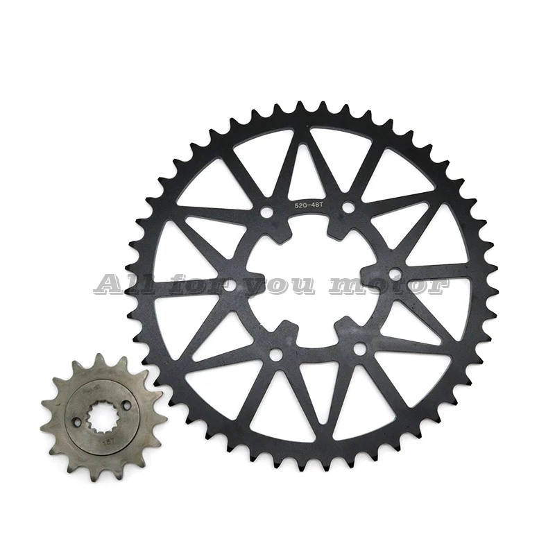 48T-15T-520 Motorcycle Front Rear Chian Sprocket For KTM DUKE 390 390 Duke 2013-2018 RC390 2014-2018 390 RC R 2018