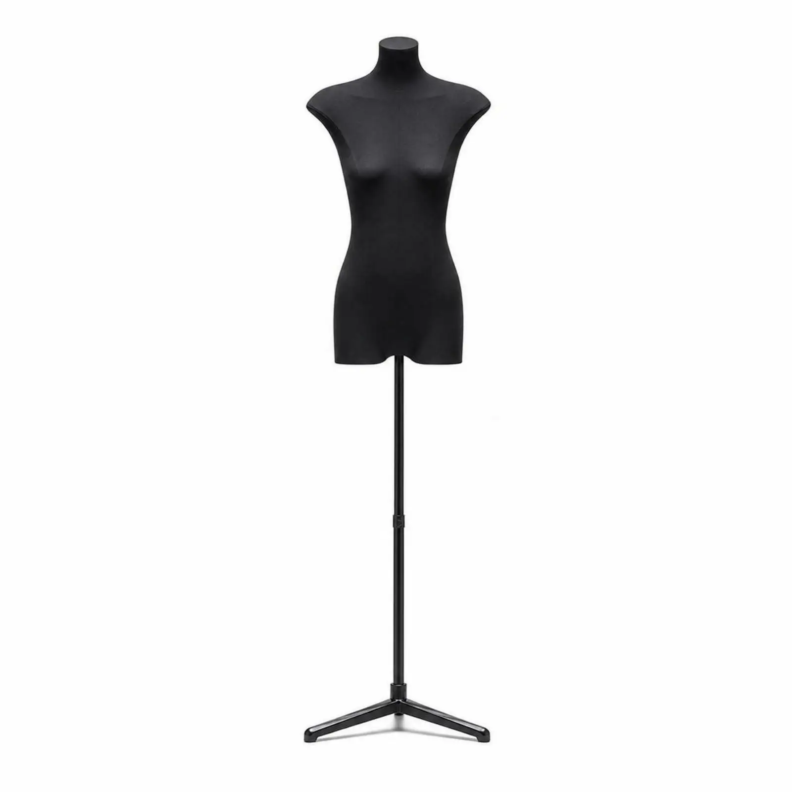 Clean Minimalist Female Torso Mannequin for Boutique Window Display with Secure Garment Holding Design