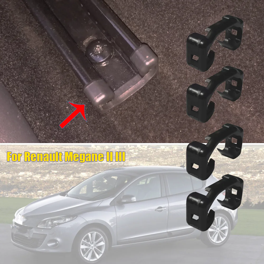 4Pcs NEW Car Seat Slide Sliding Rail Blanking Cover Protective Cap For Renault Megane II III 2002 -  2015 Avoid scratching shoes