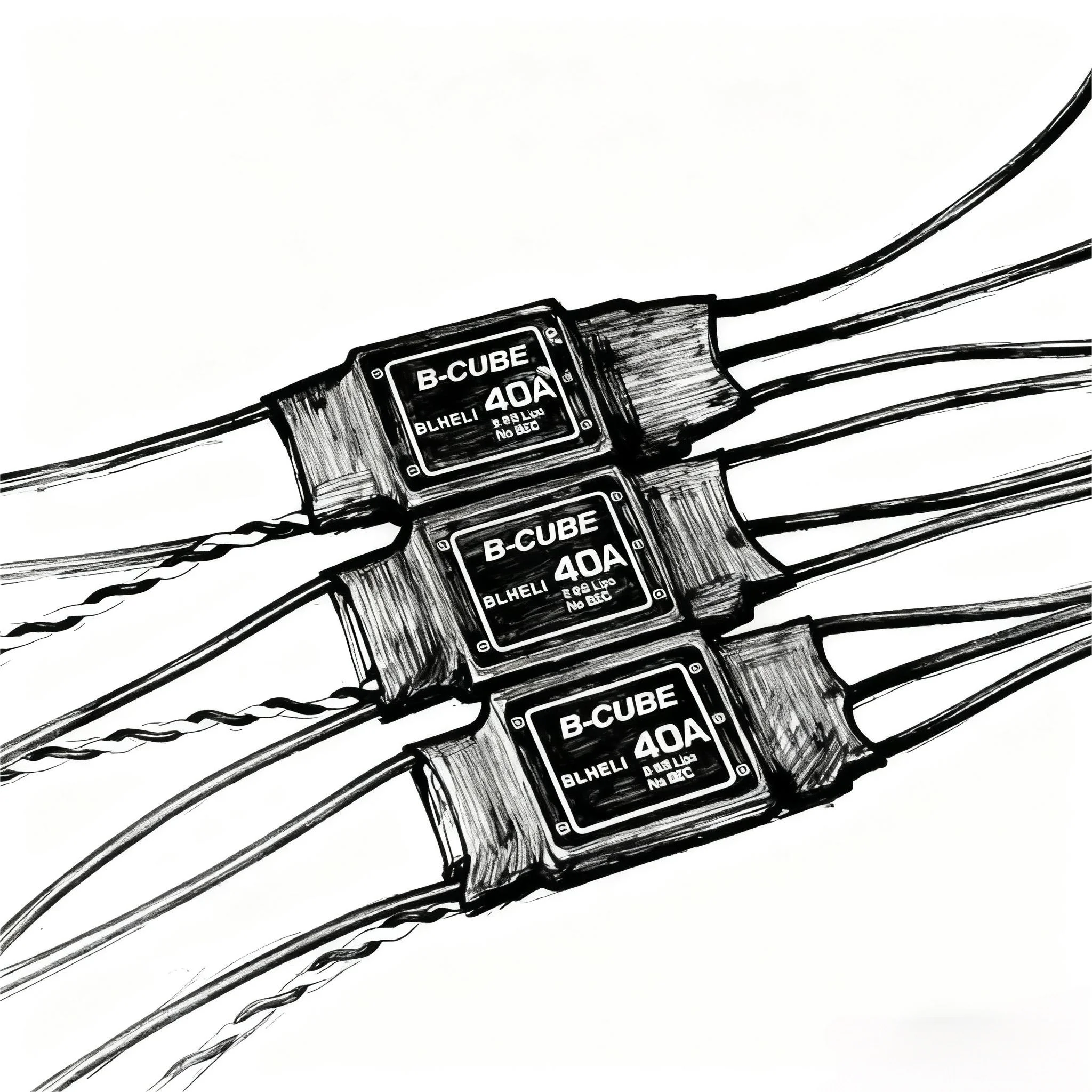 

1/2/4/6PCS HobbyWing B-CUBE 40A BruShLess ESC 2-6S Lipo No EBC B-CUBE Speed Controller For Rc FPV Airplane UAV Drone Quadcopter